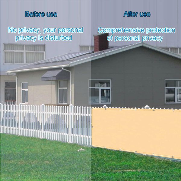 Ekran na patio 80 x 400 cm, lekko przezroczysty, ochrona przed wiatrem i promieniowaniem UV - obrazek 4