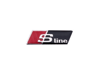 EMBLEMAT NAKLEJKA LOGO S-Line na Kierownicę CZARNY