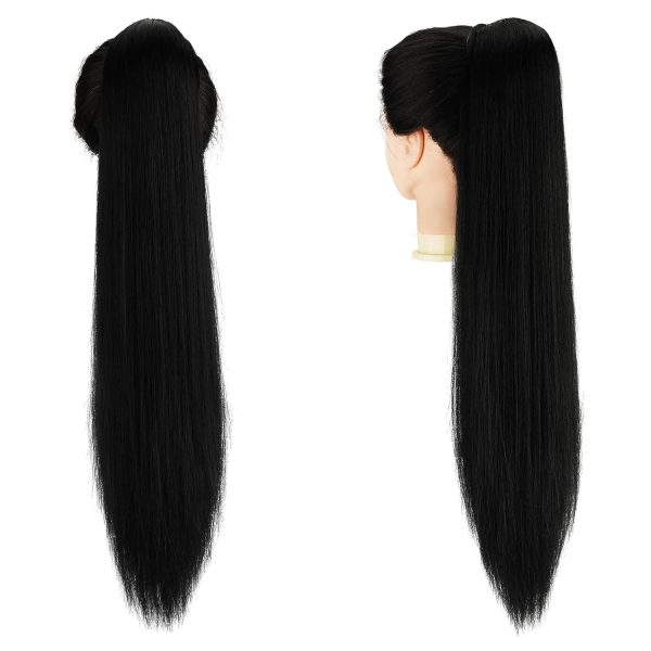 FESHFEN Naturalne Syntetyczne Włosy  Natural Black 70cm - obrazek 2