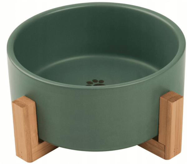 ZOOFARI Pojedyncza miska ceramiczna na bambusowym stelażu - obrazek 2