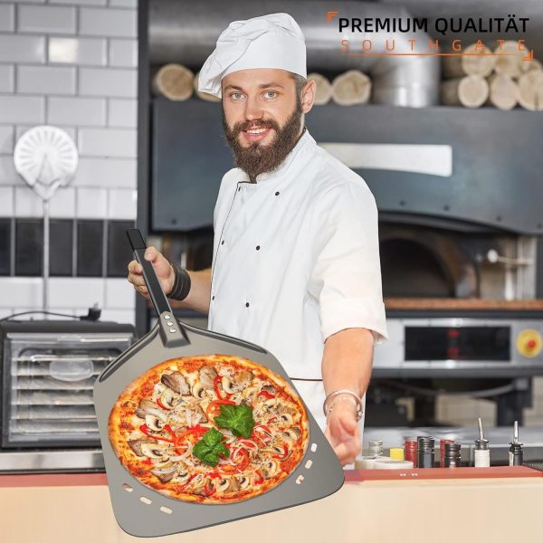 Łopata do pizzy z silikonowym uchwytem, do pieczenia chleba, 30 x 35 cm