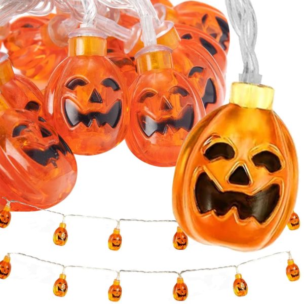 Lampki 10 led wiszące dynie Halloween 200cm świecąca dekoracja