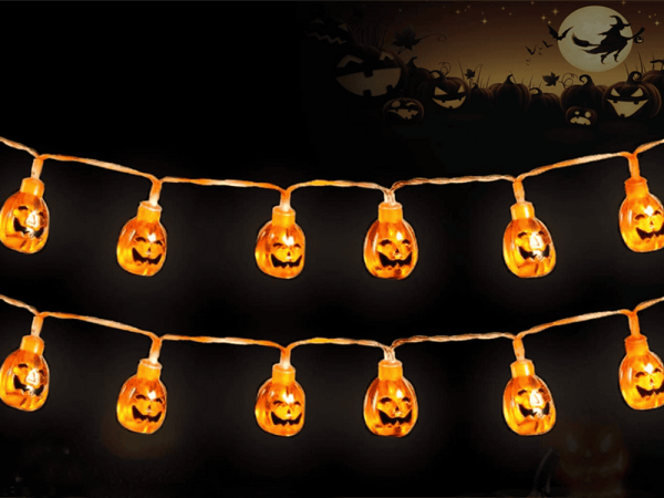 Lampki 10 led wiszące dynie Halloween 200cm świecąca dekoracja - obrazek 4