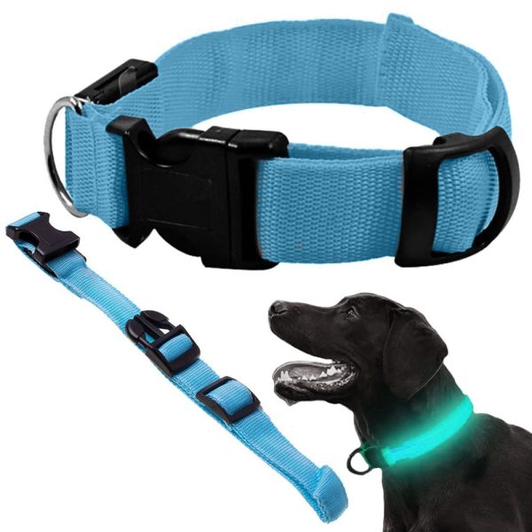Obroża świecąca w ciemności led dla psa i kota regulowana regulacja 59cm - obrazek 2