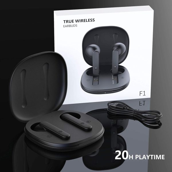 Słuchawki Bluetooth 5.1 ze sterowaniem dotykowym, bezprzewodowe , wbudowane mikrofony, wodoodporne - obrazek 2
