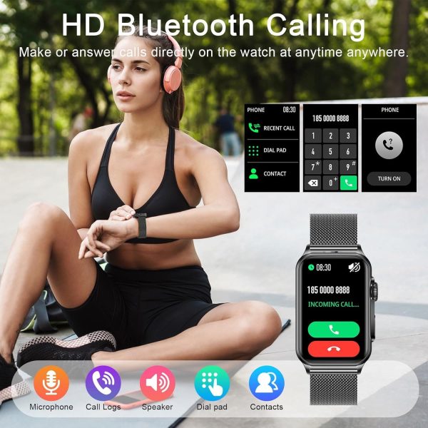 Smart Watch Wodoodporny sportowy dla iOS Android Black - obrazek 3