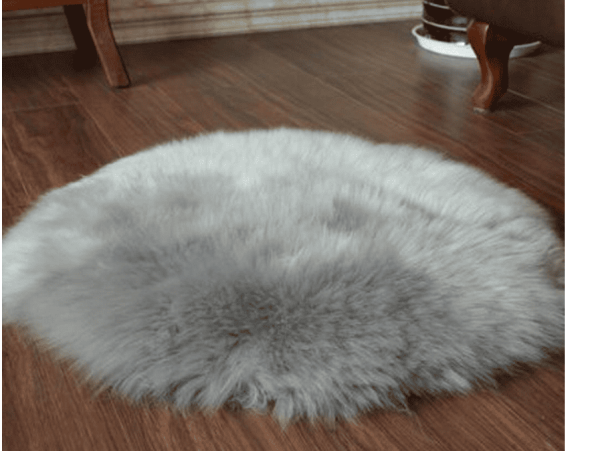 40cm Dia Okrągły dywanik ze sztucznej wełny - obrazek 4