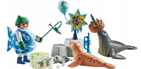 PLAYMOBIL My Life Zestaw klocków karmienie zwierząt + foki i dodatki - obrazek 4