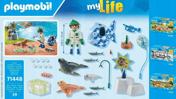 PLAYMOBIL My Life Zestaw klocków karmienie zwierząt + foki i dodatki - obrazek 2