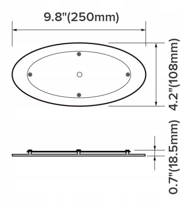 Owalne oświetlenie sufitowe LED Crystal - obrazek 4