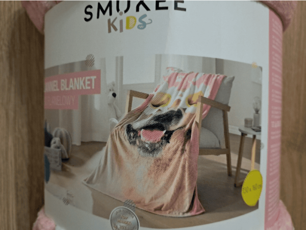 Koc Smukee kids Mięciutki flanelowy PIESEK 130x160 - obrazek 3