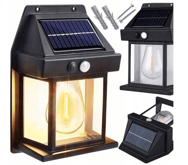 Lampa solarna 1 żarówka LED ogrodowa zewnętrzna