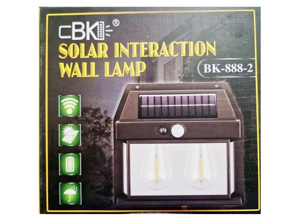 Lampa solarna 2 żarówki LED ogrodowa zewnętrzna