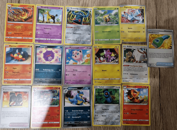 Zestaw40 kart POKEMON TCG kolekcjonerskich + 8 kart energia - DE - obrazek 2