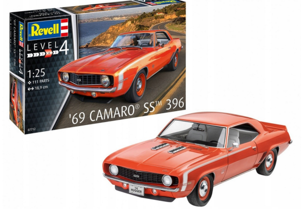 Model plastikowy samochód 69 Camaro SS 1/25 - obrazek 4