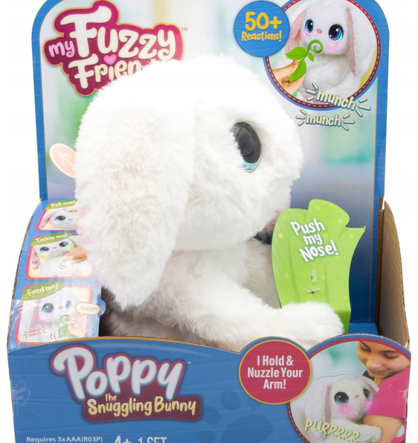 Joy Toy Fuzzy Friends ZABAWKA INTERAKTYWNA KRÓLICZEK DLA DZIECI Z DZWIĘKAMI - obrazek 3