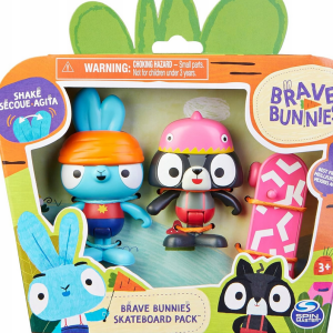 Brave Bunnies zestaw deskorolki z zającem i szopem praczem