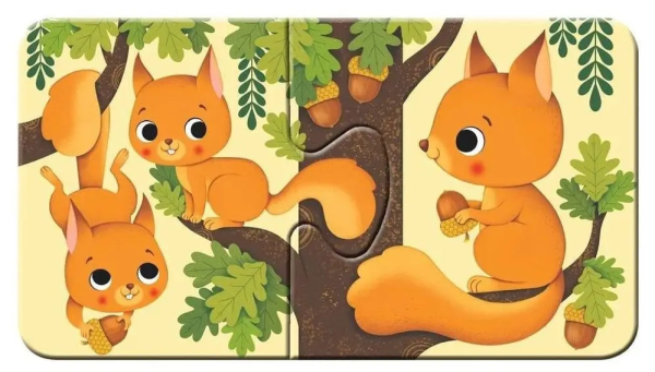 RAVENSBURGER Moje pierwsze puzzle Zwierzęta i młode 9x2 elementy - obrazek 4