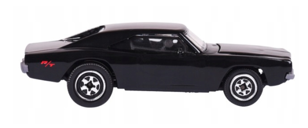 MAJORETTE VINTAGE DODGE CHARGER R/T CZARNY 1:66 METALOWY NOWY MODEL - obrazek 4