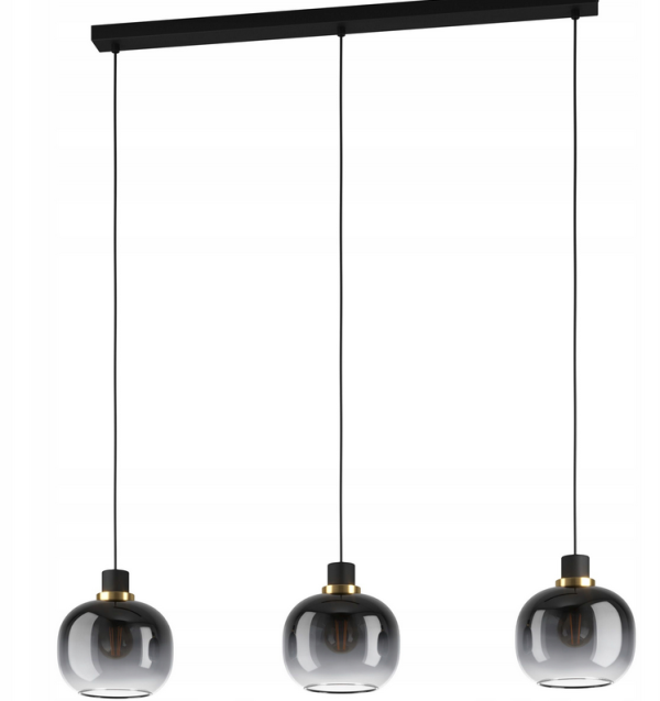 Lampa wisząca Eglo Oilella czarny/mosiądz 3xE27 99617 - obrazek 2