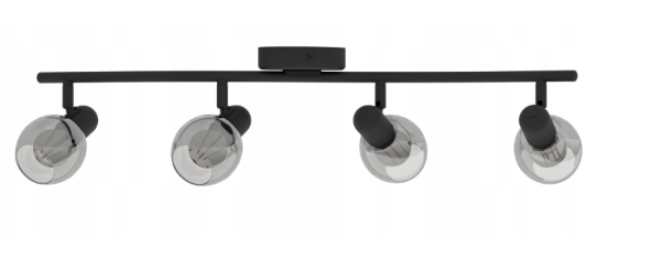Kinkiet lampa sufitowa POLLICA EGLO czarny E14 28W 4-punkty światła - obrazek 5