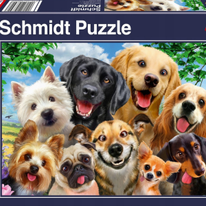 Puzzle Psy robią selfie Schmidt 500 szt.