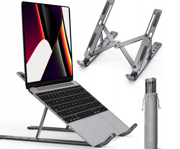 IVOLER REGULOWANY STOJAK NA LAPTOP 10-15.6 CAL ALUMINIOWY SKŁADANY