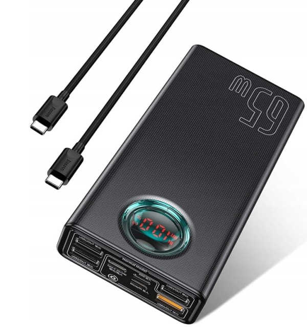 POWERBANK ŁADOWARKA PRZENOŚNA BASEUS 26800MAH 65W 4xUSB MOCNA +KABEL - obrazek 3