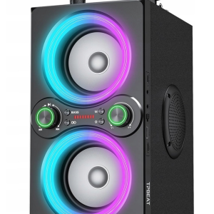 Przenośny Głośnik Bluetooth TPBEAT 80 W – Super Bas i Efekty LED