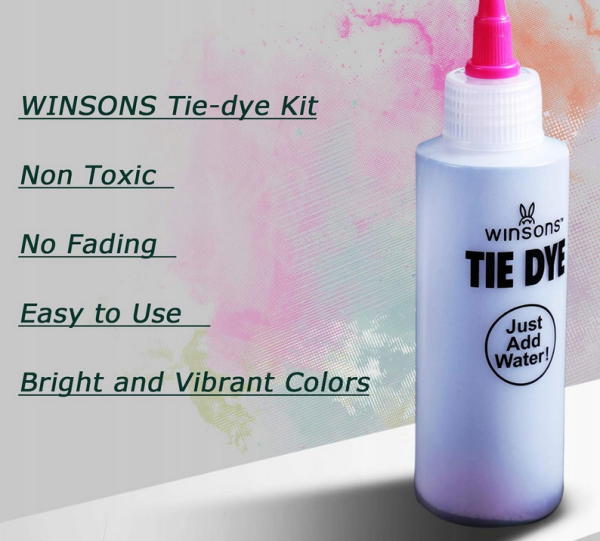 WINSONS Farby tekstylne Zestaw 5 trwałych kolorów barwienie metodą tie-dye - obrazek 3