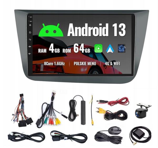 Radio samochodowe Eunavi Radio Seat Altea 2004-2016 Kamera 4/64G 2-DIN