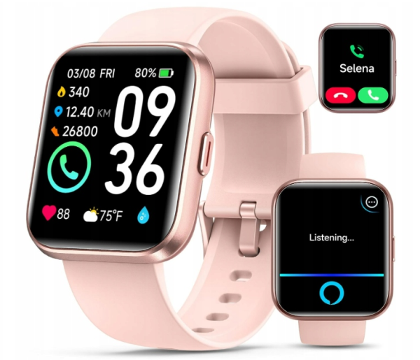 SMARTWATCH ID208 PLUS ALEXA IP68 AKTYWNOŚĆ FIZYCZNA RÓŻ