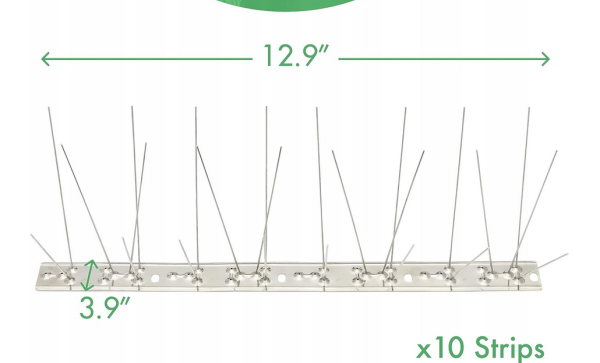 KOLCE NA PTAKI WRÓBLE GOŁĘBIE ODSTRASZACZ NA BALKON DACH 10 x SZT 13cm - obrazek 3