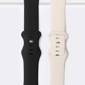 ZESTAW 2 PASKI DO APPLE WATCH 40 MM 41 SILIKONOWE Iwatch czarny i ecry