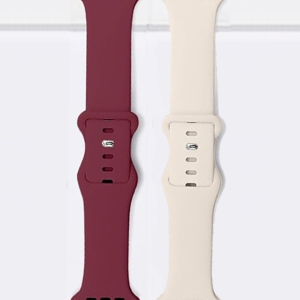 ZESTAW 2 PASKI DO APPLE WATCH 40 MM 41 SILIKONOWE Iwatch ecry i bordo