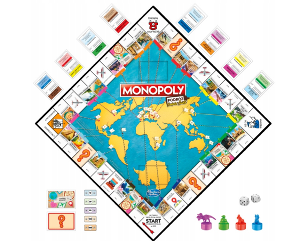 Gra planszowa Monopoly Podróż dookoła Świata Hasbro - wersja NIEMIECKA