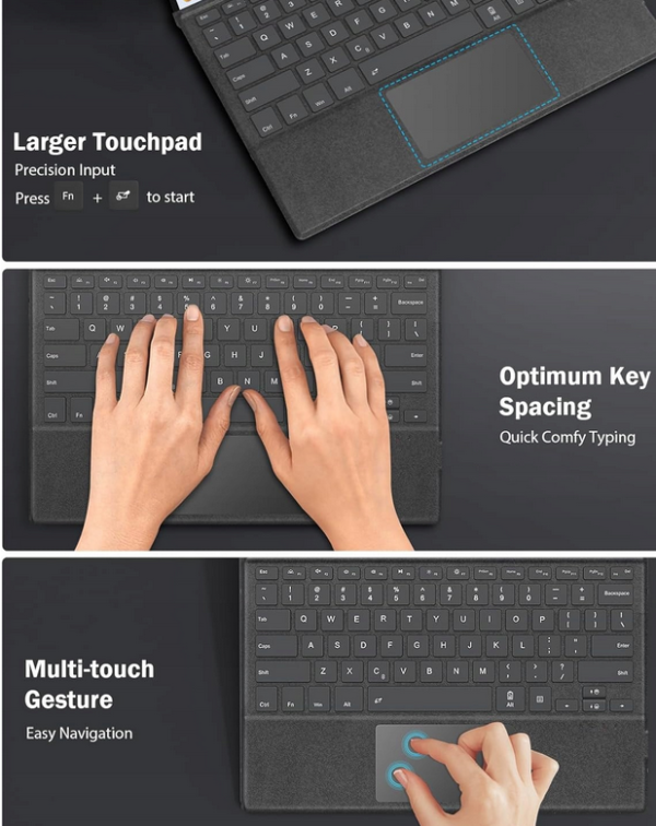 KLAWIATURA BLUETOOTH DO MICROSOFT SURFACE PRO 7+ / 7 / 6 / 5 / 4 / 3 AZERTY - obrazek 4