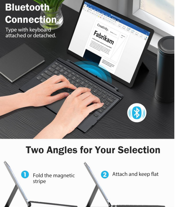 KLAWIATURA BLUETOOTH DO MICROSOFT SURFACE PRO 7+ / 7 / 6 / 5 / 4 / 3 AZERTY - obrazek 5