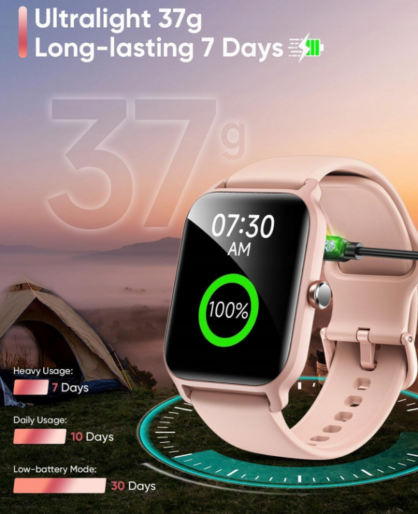 Smartwatch dla kobiet Fitpolo ID208P zielony wbudowana Alexa - obrazek 4