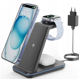 Ładowarka bezprzewodowa, 3 w 1 Stacja ładująca do iPhone GEEKERA