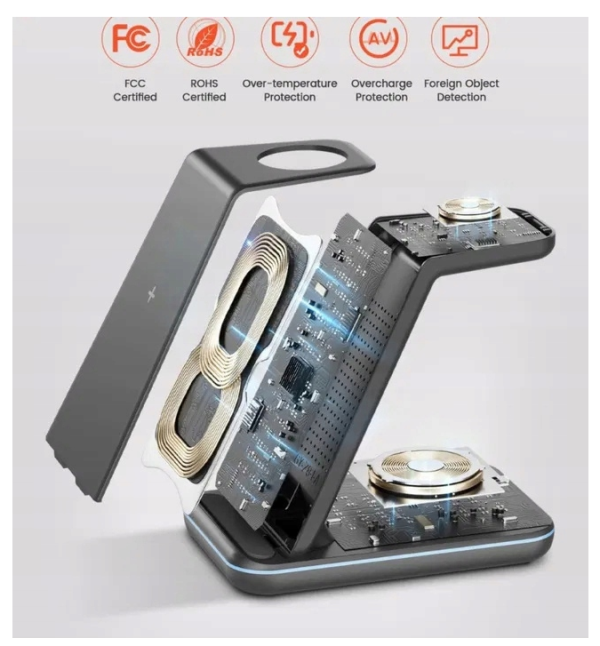 Ładowarka bezprzewodowa, 3 w 1 Stacja ładująca do iPhone GEEKERA - obrazek 2