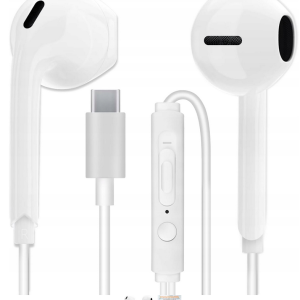 Słuchawki douszne przewodowe MAS CARNEY USB-C z mikrofonem TH6 Białe