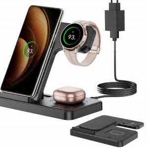 GEEKERA 3w1 Ładowarka Indukcyjna Dla Samsung S25 S24 S23 S22 Watch Buds