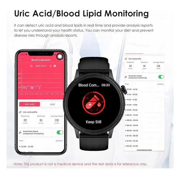 Smart Watch ET470 1.39-calowy ekran HD monitorowanie zdrowia funkcje - obrazek 4
