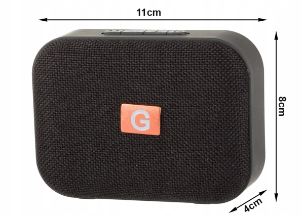 GŁOŚNIK BLUETOOTH MINI BEZPRZEWODOWY RADIO FM USB MP3 PRZENOŚNY BAS MOBILNY czarny - obrazek 2