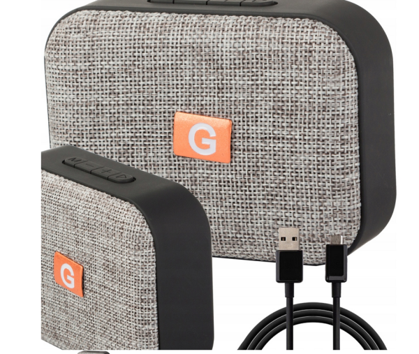GŁOŚNIK BLUETOOTH MINI BEZPRZEWODOWY RADIO FM USB MP3 PRZENOŚNY BAS MOBILNY szary