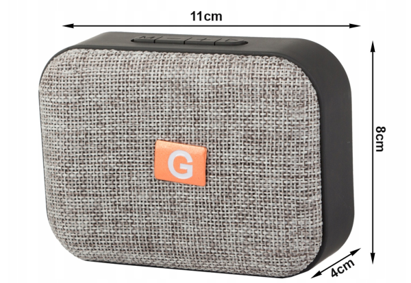 GŁOŚNIK BLUETOOTH MINI BEZPRZEWODOWY RADIO FM USB MP3 PRZENOŚNY BAS MOBILNY szary - obrazek 2