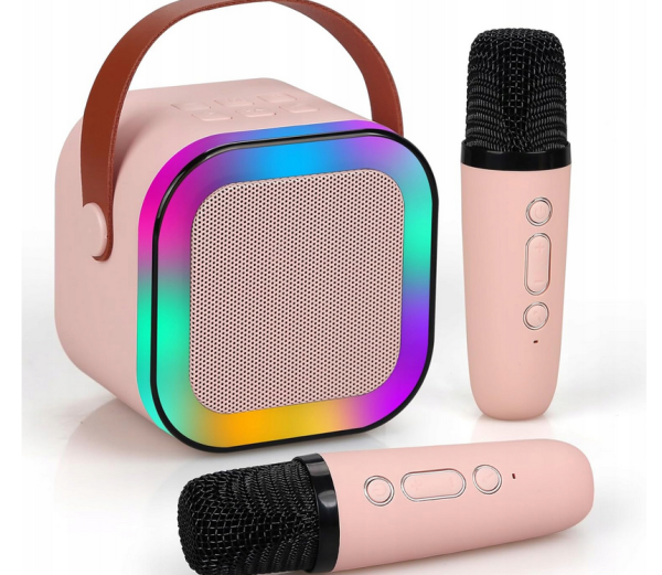 DooDoo Mini zestaw do karaoke 2 szt. mikrofonów + głośnik