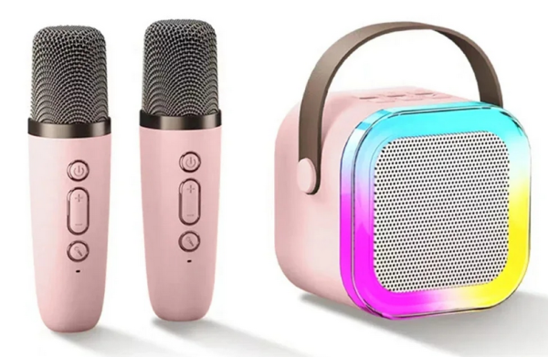 DooDoo Mini zestaw do karaoke 2 szt. mikrofonów + głośnik - obrazek 3