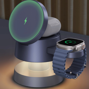 IVANKY Stacja Ładowania 4w1 Dla iPhone iWatch AirPods Z Lampką